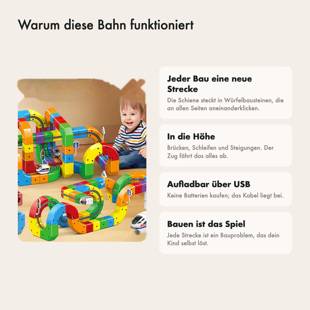 Der Zug einzeln, für zwei Kinder gleichzeitig