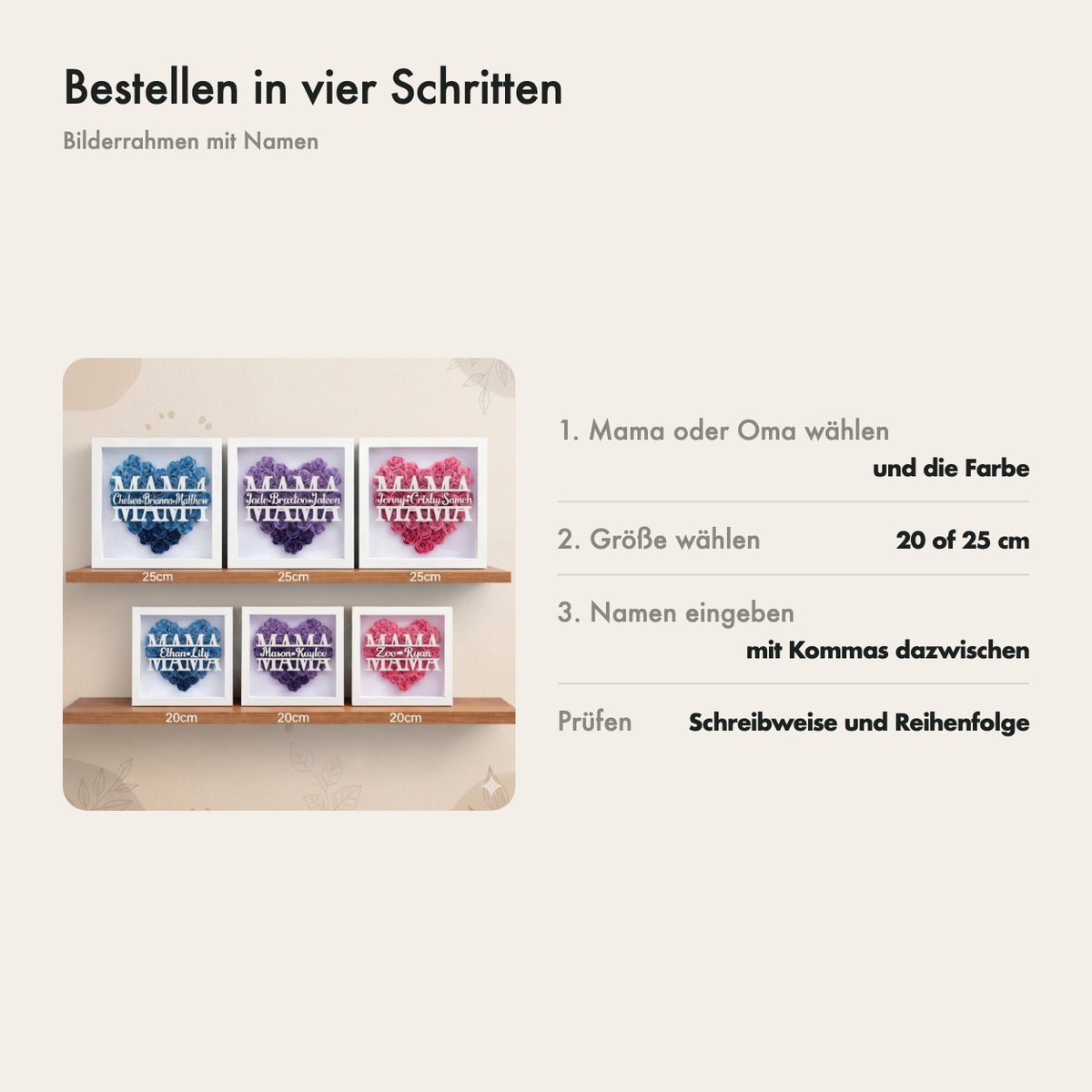 So bestellst du das Rosenherz in drei Schritten