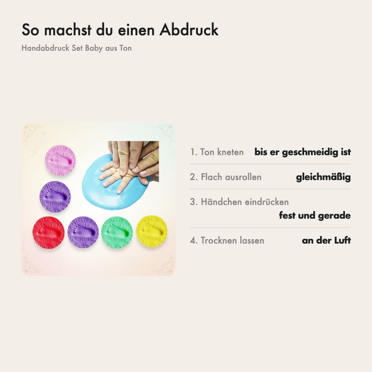 So machst du einen Abdruck aus Ton in vier Schritten
