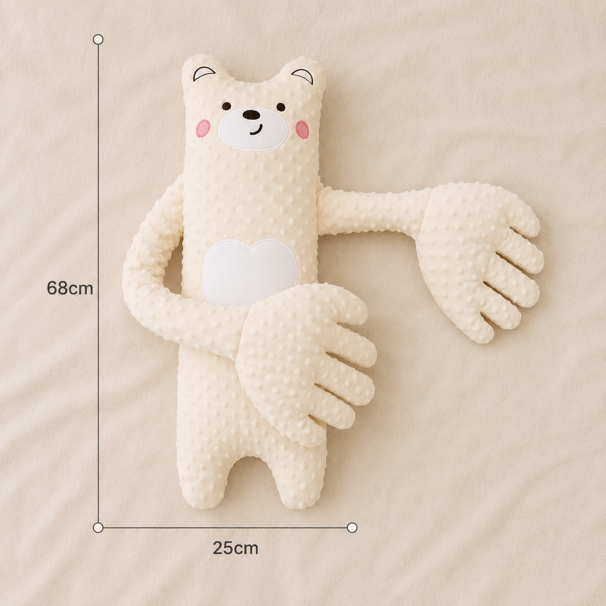 Plüsch-Kuscheltier in Form eines Bären, 68 cm lang