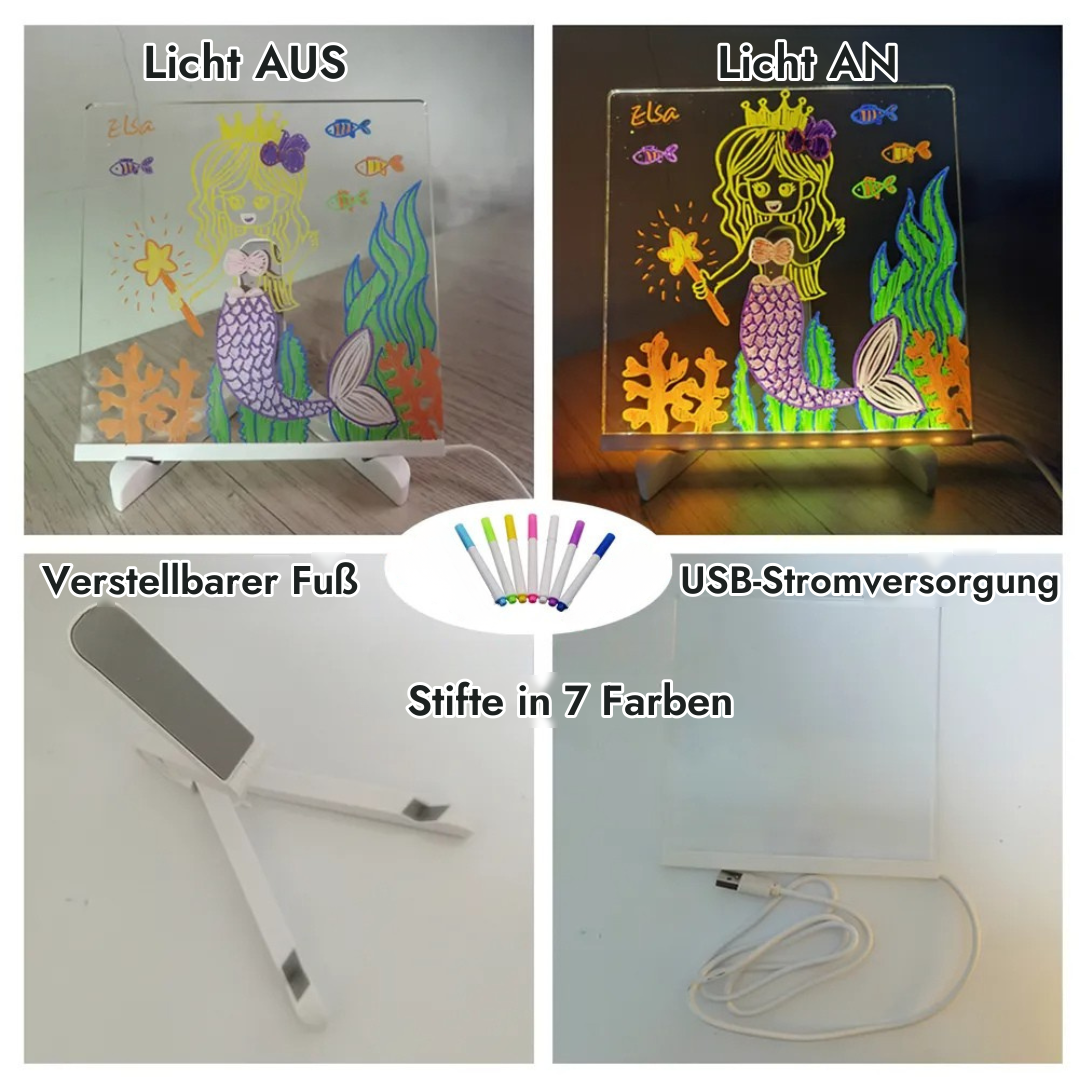 Der verstellbare Fuß und das USB-Kabel