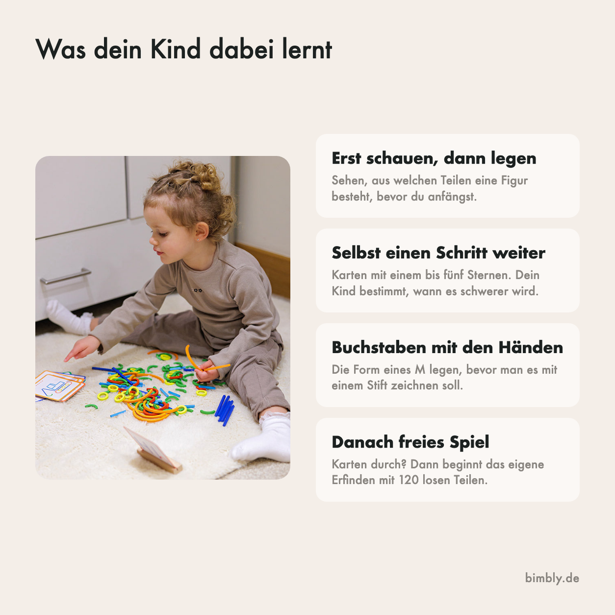 Was dein Kind mit dem Legespiel lernt: nachbauen, planen, Buchstaben legen und selbst ausdenken