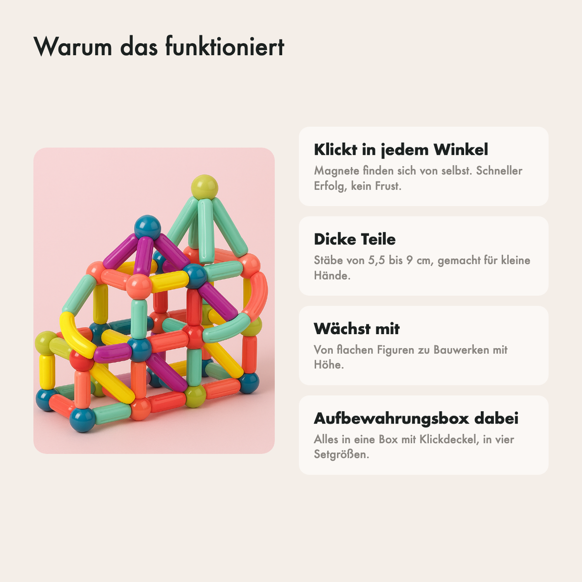 Was im Set mit 144 Teilen enthalten ist