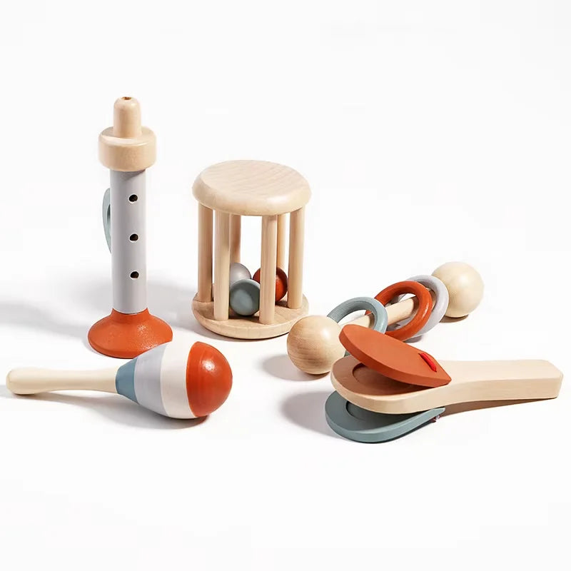 Musikinstrumente aus Holz mit fünf Teilen für Babys