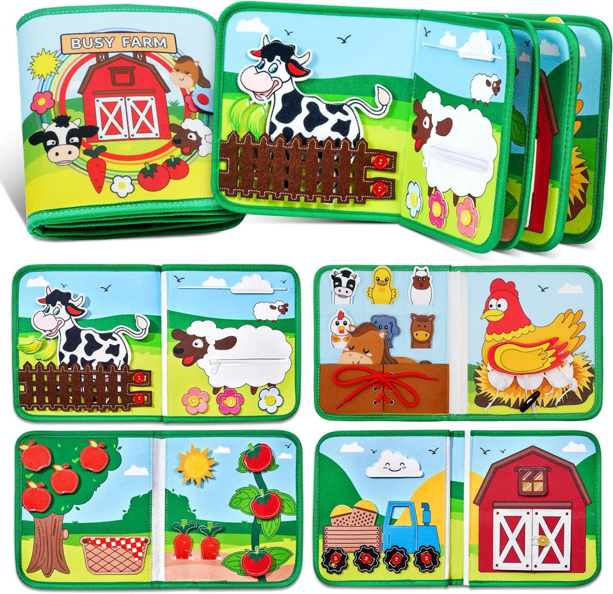 Die drei Motive: Bauernhof, Busy Farm und Tierreich