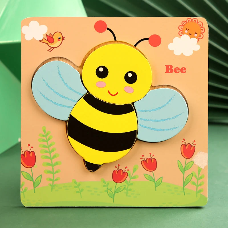Tierpuzzle aus Holz mit der Biene