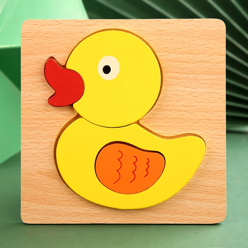 Tierpuzzle aus Holz mit der Ente