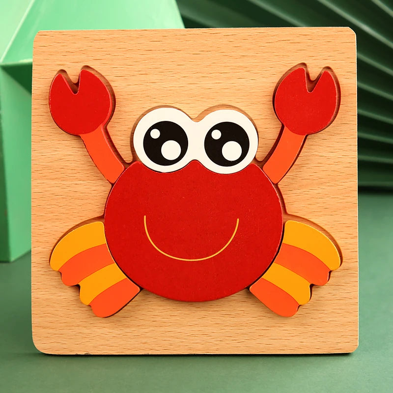 Tierpuzzle aus Holz mit dem Krebs