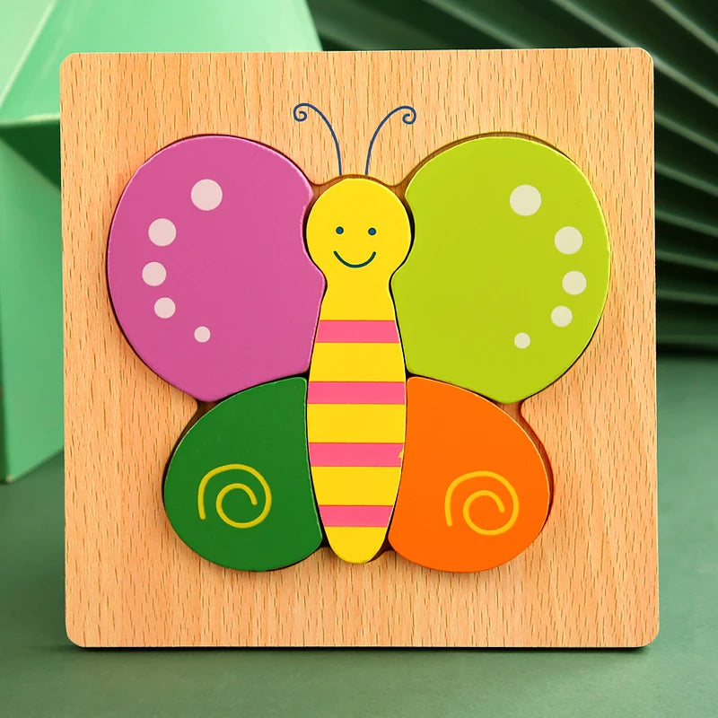 Tierpuzzle aus Holz mit dem Schmetterling