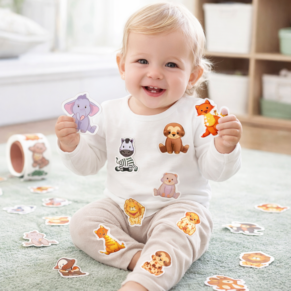 Tiersticker auf einer Belohnungskarte