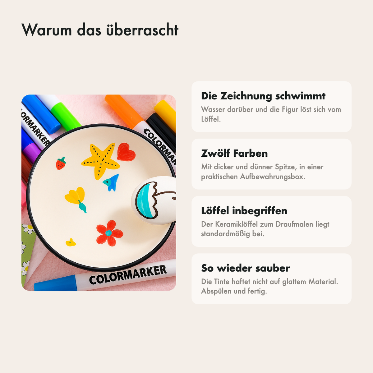 Die dicke und die dünne Spitze im Detail